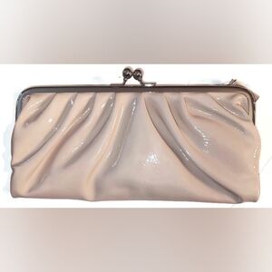 MUNDI PINK PATENT LEATHER,CLUTCH WALLET PINK